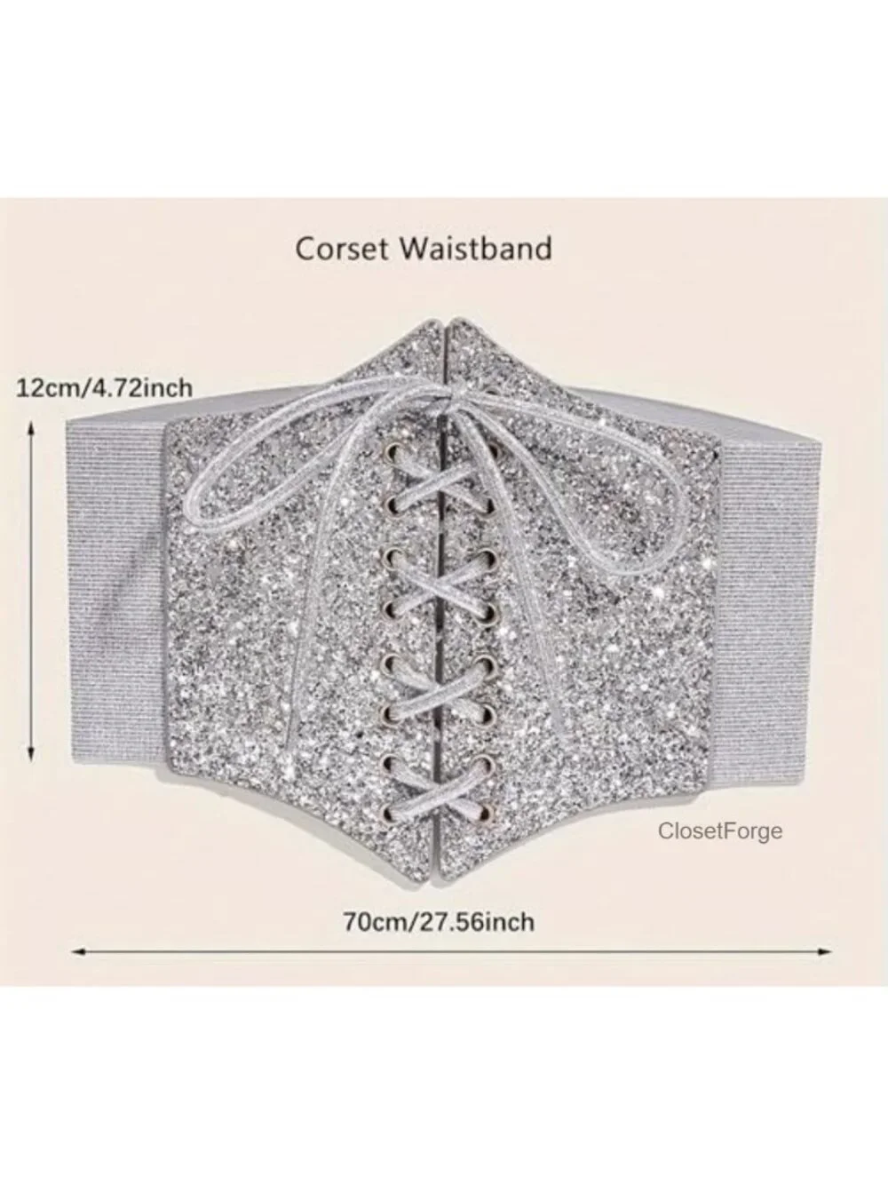 Wide Elastic Corset Tie Waspie Belt PU Leather Lace-up Waist Bodyshaper